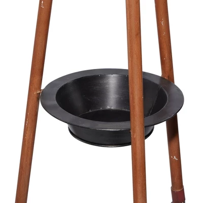 Metal Nautical Style Coat Rack Tripod Base - Olivia & May 6 Metal Nautical Style Coat Rack Tripod Base - Olivia & May - Image 4