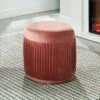 Darby Welt Trim Ottoman Pink - HOMES: Inside + Out