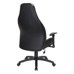 Commander Gaming Chair In Faux Leather Black/Gray - OSP Home Furnishings -Homcom Crosley Shop GUEST 51d26f77 922b 4fb2 af4a 5779bc05225c