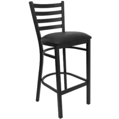 Flash Furniture Black Ladder Back Metal Restaurant Barstool -Homcom Crosley Shop GUEST 529794f7 7581 4c74 9022 8689d71525fa