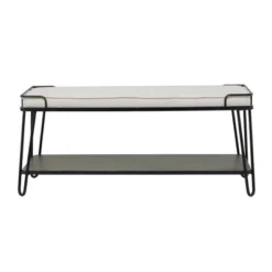 Industrial Upholstered Metal Bench Black - Olivia & May 10 Industrial Upholstered Metal Bench Black - Olivia & May -Homcom Crosley Shop GUEST 52d6e550 c2e6 4055 ab2c 410db858f02d