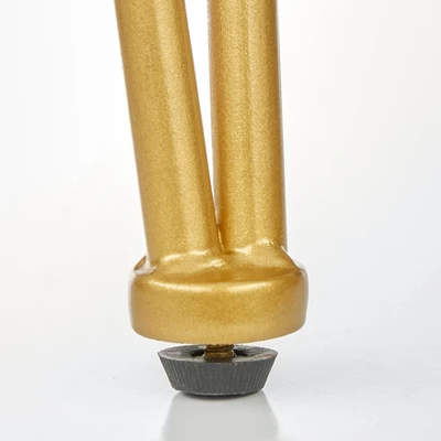 Set Of 2 30" Mazzini Faux Leather And Metal Counter Height Barstools White/Gold - Buylateral 6 Set Of 2 30" Mazzini Faux Leather And Metal Counter Height Barstools White/Gold - Buylateral - Image 4