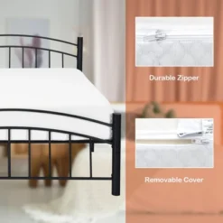 Costway FullTwinQueenKing Size 8'' Foam Mattress Jacquard Medium Firm Bed-in-a-Box Bed Room W/Removable Cover -Homcom Crosley Shop GUEST 53d7c046 6162 4ec5 bf31 6dafa5589bf5
