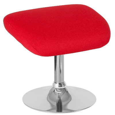 Merrick Lane Fabric Ottoman Footrest With Round Metal Base 19 Merrick Lane Fabric Ottoman Footrest With Round Metal Base - Image 17