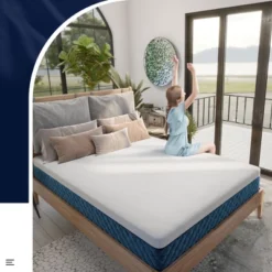 Costway 10'' Jacquard Hybrid Mattress Plush Gel Infused Memory Foam Bamboo Charcoal QueenFull 15 Costway 10'' Jacquard Hybrid Mattress Plush Gel Infused Memory Foam Bamboo Charcoal QueenFull -Homcom Crosley Shop GUEST 53f53eea 5c0a 41df 8570 3802ce80a2f8