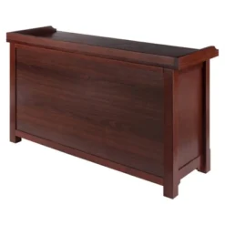 22.05" 4pc Milan Storage Hall Bench With Baskets Walnut - Winsome 20 22.05" 4pc Milan Storage Hall Bench With Baskets Walnut - Winsome -Homcom Crosley Shop GUEST 542b6413 4e2e 43d9 86a5 735b17be377f