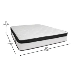 Flash Furniture Capri Comfortable Sleep 12 Inch CertiPUR-US Certified Memory Foam & Pocket Spring Mattress, Mattress In A Box -Homcom Crosley Shop GUEST 548c7b24 8182 44b2 b2ca f4102b85e731