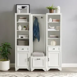 3pc Tara Entryway Set - Hall Tree And 2 Linen Cabinets Distressed White - Crosley 18 3pc Tara Entryway Set - Hall Tree And 2 Linen Cabinets Distressed White - Crosley -Homcom Crosley Shop GUEST 54e21b2c c130 4e2a a19b e7a8cd9c76e2