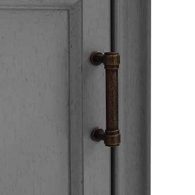 3pc Tara Entryway Set - Hall Tree And 2 Linen Cabinets Distressed Gray - Crosley 12 3pc Tara Entryway Set - Hall Tree And 2 Linen Cabinets Distressed Gray - Crosley - Image 10