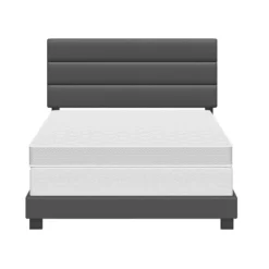 Caprice Faux Leather Upholstered Platform Bed - Eco Dream -Homcom Crosley Shop GUEST 572295c0 7461 48f3 81d8 bbe9c6a57c50