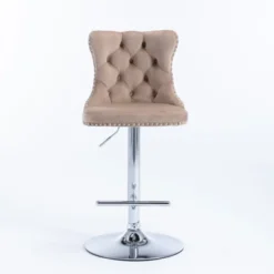 Set Of 2 Modern Velvet Upholstered Tufted Swivel Barstools With Nailhead Trim And Adjustable Seat Height-ModernLuxe 15 Set Of 2 Modern Velvet Upholstered Tufted Swivel Barstools With Nailhead Trim And Adjustable Seat Height-ModernLuxe -Homcom Crosley Shop GUEST 573d48bb 3ce1 4f6f 8a02 9aa76a235113