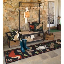 Plow & Hearth - Deep Creek Rustic Coat Rack With Storage & Shelves - Made From Reclaimed Wood -Homcom Crosley Shop GUEST 5817cf0c 60df 49d8 8dfc 30184045e776