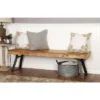 Natural Solid Wood Bench Light Brown - Olivia & May -Homcom Crosley Shop GUEST 59d690be ea1b 403e 8f7a 1f14b5c00636