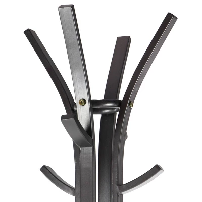 Modern Iron Coat Rack Silver - Olivia & May 4 Modern Iron Coat Rack Silver - Olivia & May - Image 2