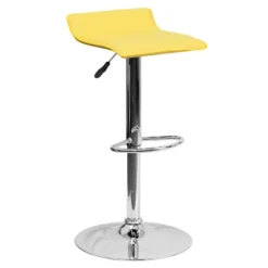 Flash Furniture Contemporary Vinyl Adjustable Height Barstool With Solid Wave Seat And Chrome Base -Homcom Crosley Shop GUEST 5a4830a1 7e78 4754 84fd 7d942be079bf