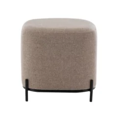 17" Modern Square Ottoman With Metal Base - WOVENBYRD -Homcom Crosley Shop GUEST 5a5b5b87 b066 4ac0 8263 cebadb0e7ea5