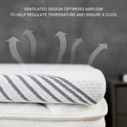 FlexPedic 2 Inch Coconut Shell Rayon Made From Bamboo Charcoal Memory Foam Mattress Topper With Ventilated Design And Removable Cover, Full Size -Homcom Crosley Shop GUEST 5ad571d8 93f4 4260 8a22 23aefbe4ed11