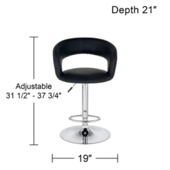 Studio 55D Chrome Swivel Bar Stool 30" High Modern Black Cushion Adjustable With Backrest Footrest Kitchen Counter Height Island 17 Studio 55D Chrome Swivel Bar Stool 30" High Modern Black Cushion Adjustable With Backrest Footrest Kitchen Counter Height Island -Homcom Crosley Shop GUEST 5b442b8b 3331 414e 8b5a 4e7293d315d9