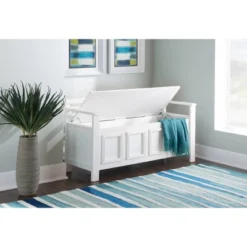 Laredo Storage Bench White - Linon -Homcom Crosley Shop GUEST 5b9011d3 23fb 4ea3 82f5 967df91d8659