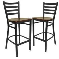 Emma And Oliver 2 Pack Ladder Back Metal Restaurant Barstool 10 Emma And Oliver 2 Pack Ladder Back Metal Restaurant Barstool -Homcom Crosley Shop GUEST 5c290656 dc01 437e 8958 b7d6406d8924