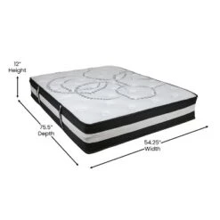 Flash Furniture Capri Comfortable Sleep 12 Inch CertiPUR-US Certified Hybrid Pocket Spring Mattress, Mattress In A Box -Homcom Crosley Shop GUEST 5c6831d9 a0f8 4873 9073 516611b937c7
