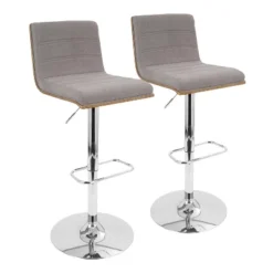 Set Of 2 Vasari Adjustable Barstool Metal - LumiSource -Homcom Crosley Shop GUEST 5ca558a7 3e61 447b b92e 1ebf0ac1ce08