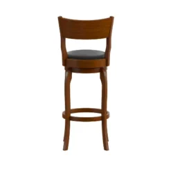 Merrick Lane 30" Classic Wooden Open Back Swivel Bar Height Pub Stool With Upholstered Padded Seat And Integrated Footrest -Homcom Crosley Shop GUEST 5cc6d45c 9b4e 4ce2 b771 b0a68e644e2f