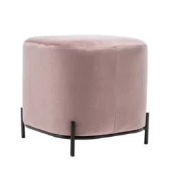 17" Modern Square Ottoman With Metal Base - WOVENBYRD -Homcom Crosley Shop GUEST 5d3a93b7 45cc 4d99 8c3c d05e2e901ae1