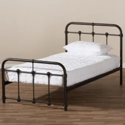 Twin Mandy Vintage Industrial Finished Metal Platform Bed Black - Baxton Studio 14 Twin Mandy Vintage Industrial Finished Metal Platform Bed Black - Baxton Studio -Homcom Crosley Shop GUEST 5d906548 bfff 41a7 bf59 842070a927ad