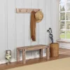 40" Woodstock Acacia Wood With Metal Coat Hook And Bench Set Brushed Driftwood - Alaterre Furniture -Homcom Crosley Shop GUEST 5de79bc3 26f6 4a06 9a05 397ac6f98304
