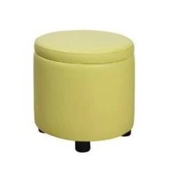 Designs4Comfort Round Accent Storage Ottoman - Breighton Home -Homcom Crosley Shop GUEST 60cbda86 26df 4b37 8ebe df52d683c19c