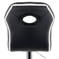 Elama 2 Piece Faux Leather Adjustable Bar Stool In Black And White With Chrome Trim And Base -Homcom Crosley Shop GUEST 60fdeb91 0f22 40f9 90f0 b66afa4c2d89