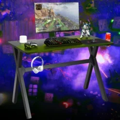 Costway Gaming Desk Computer Desk Table W/Cup Holder & Headphone Hook Gamer Workstation -Homcom Crosley Shop GUEST 618d2767 1574 4c75 b9b3 00896aeae8df
