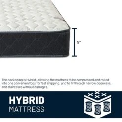 Continental Sleep, 9-Inch Medium Firm Tight Top Single Sided Hybrid Mattress, Compatible With Adjustable Bed -Homcom Crosley Shop GUEST 61a8ce67 1d57 45f9 9c40 a88d83a31f29