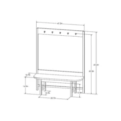 Wood Entryway Bench & Hall Tree - Black - Hearth & Hand™ With Magnolia -Homcom Crosley Shop GUEST 61df1e72 413b 4942 bb01 f27ebe6bcc21