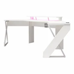 Xtreme Gaming Corner Desk With Riser & Led Light Kit White - NTENSE -Homcom Crosley Shop GUEST 621557b5 ddc3 4ab9 8eba 43dc1b9a08ab