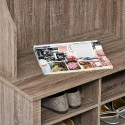 HOMCOM Coat Rack Wooden Hall Tree Storage Organizer Shoe Bench With Shoe Rack 3 Hooks For Hallway Or Living Room, Brown 10 HOMCOM Coat Rack Wooden Hall Tree Storage Organizer Shoe Bench With Shoe Rack 3 Hooks For Hallway Or Living Room, Brown -Homcom Crosley Shop GUEST 625e7701 fc03 4693 81df a671ee0ac5c0