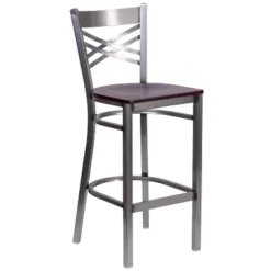 Flash Furniture Clear Coated ''X'' Back Metal Restaurant Barstool -Homcom Crosley Shop GUEST 62b2b2cd 39f8 4dee 9054 f7d9fda59501