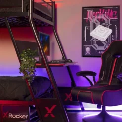 Twin Over Twin Armada Gaming Bunk Bed With Built-In Gaming Desk Black - X Rocker -Homcom Crosley Shop GUEST 633fbb5f 39da 41dc 9b3f b5fabf94cd8d