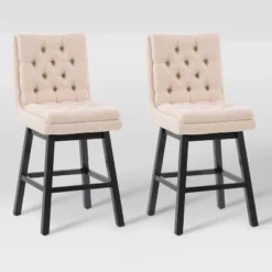 Set Of 2 Boston Tufted Fabric Barstools - CorLiving -Homcom Crosley Shop GUEST 63b2240f 260f 461b 9b61 ecf044a37491