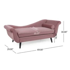 Calvert Contemporary Scroll Arms Velvet Chaise Lounge - Christopher Knight Home -Homcom Crosley Shop GUEST 647d76ac 44bd 48e4 b46e e5ea30d76e07
