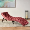 Garret Tufted Velvet Chaise Lounge Garnet - Christopher Knight Home -Homcom Crosley Shop GUEST 64b50005 7d47 464d bb35 314e0a3e6689