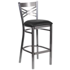 Flash Furniture Clear Coated ''X'' Back Metal Restaurant Barstool -Homcom Crosley Shop GUEST 6587f051 5b40 4df7 9e6e faba7b9fca4b