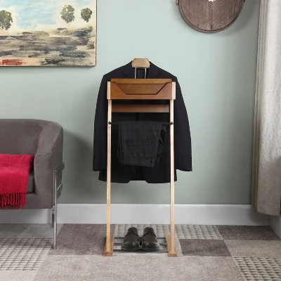 Proman Products Newport Valet Light Walnut 4 Proman Products Newport Valet Light Walnut - Image 2