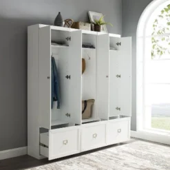 3pc Harper Entryway Hall Tree And 2 Pantry Closet Set White - Crosley 15 3pc Harper Entryway Hall Tree And 2 Pantry Closet Set White - Crosley -Homcom Crosley Shop GUEST 66383fd8 8aa3 49f1 a5c0 191b913add4e