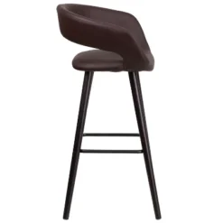 Flash Furniture Brynn Series 29'' High Contemporary Vinyl Rounded Back Barstool With Cappuccino Wood Frame -Homcom Crosley Shop GUEST 66761c38 7afd 44b8 947b 38cc1be8570b