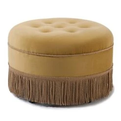 Jennifer Taylor Home Yolanda 24" Upholstered Round Accent Ottoman -Homcom Crosley Shop GUEST 6678eb8c 4f55 4b8c a2ef 1e6757bd5a58