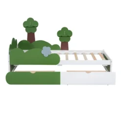 Twin Size Bed With Grass Hill And Trees Decor, White+Green - ModernLuxe 16 Twin Size Bed With Grass Hill And Trees Decor, White+Green - ModernLuxe -Homcom Crosley Shop GUEST 66e96962 bc4a 420f 9aa3 c7d42cb672fc