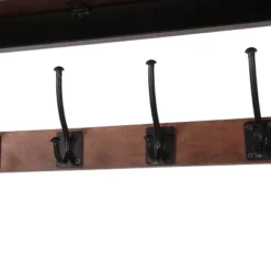 Willards Modern Industrial Handcrafted Mango Wood Coat Rack With Bench Cafe Brown/Black - Christopher Knight Home -Homcom Crosley Shop GUEST 6703e0a7 6292 4b0e b4a9 dbc6a5fc7292