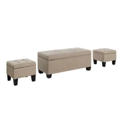 Everett Storage Ottoman Set - Picket House Furnishings -Homcom Crosley Shop GUEST 67bb7f27 df63 4f62 877c afb394189ccc